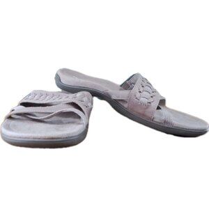 Merrell Women's 9 Moon Gray Slip-on Braided Sandals Flats